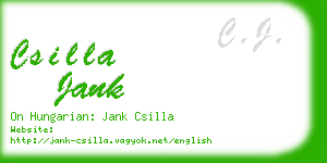 csilla jank business card